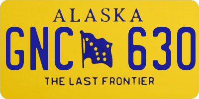 AK license plate GNC630