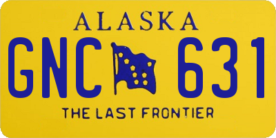 AK license plate GNC631