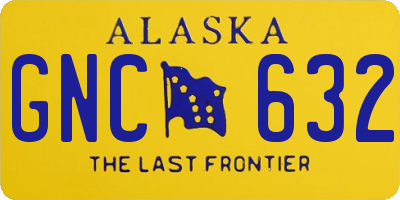 AK license plate GNC632