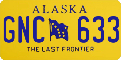 AK license plate GNC633