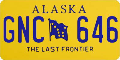 AK license plate GNC646