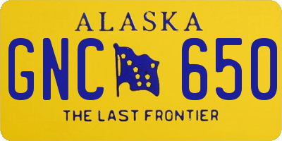 AK license plate GNC650