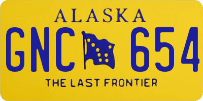 AK license plate GNC654