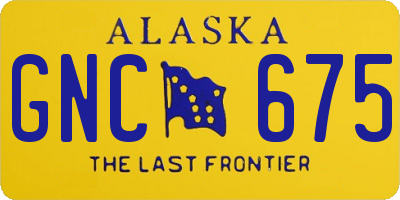 AK license plate GNC675