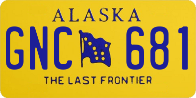 AK license plate GNC681