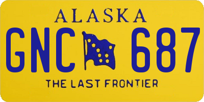 AK license plate GNC687