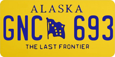 AK license plate GNC693