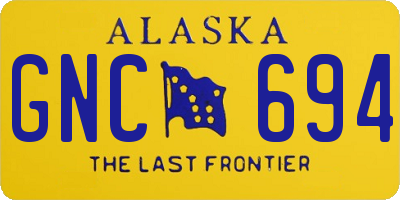 AK license plate GNC694