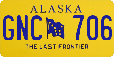 AK license plate GNC706