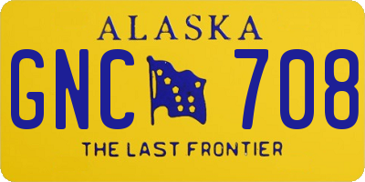 AK license plate GNC708