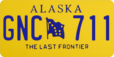 AK license plate GNC711