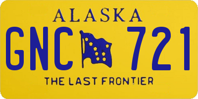 AK license plate GNC721
