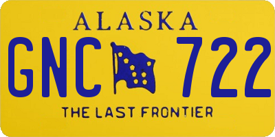 AK license plate GNC722