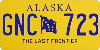 AK license plate GNC723