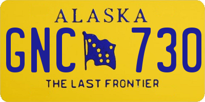 AK license plate GNC730