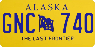 AK license plate GNC740