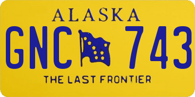 AK license plate GNC743