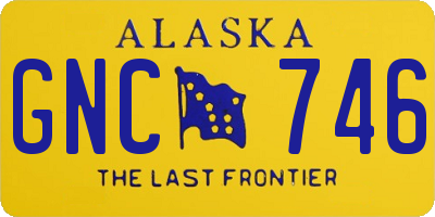 AK license plate GNC746