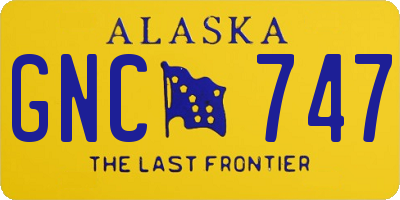 AK license plate GNC747