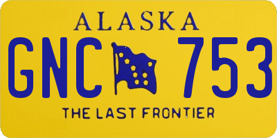 AK license plate GNC753