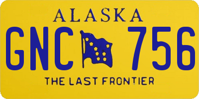 AK license plate GNC756