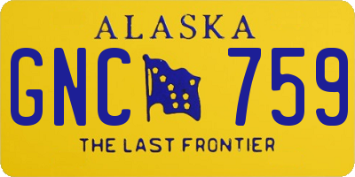 AK license plate GNC759