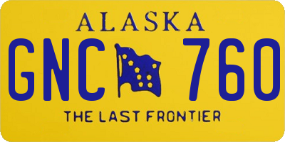 AK license plate GNC760