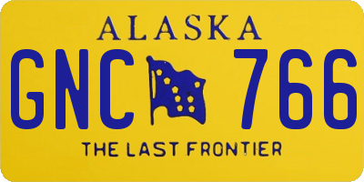 AK license plate GNC766