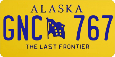 AK license plate GNC767