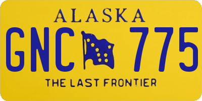 AK license plate GNC775