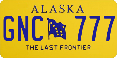 AK license plate GNC777