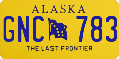 AK license plate GNC783