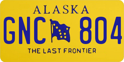 AK license plate GNC804