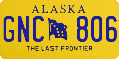 AK license plate GNC806