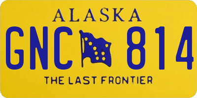 AK license plate GNC814