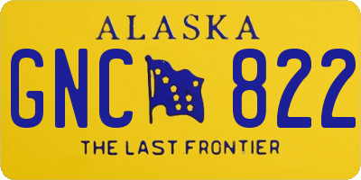AK license plate GNC822