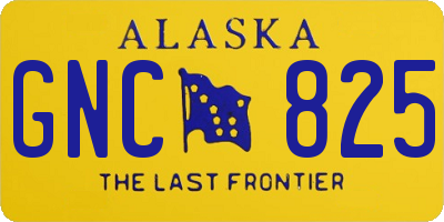 AK license plate GNC825