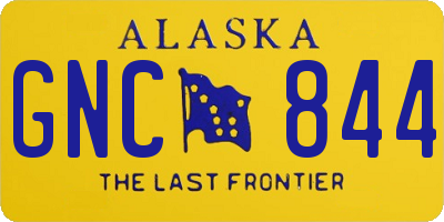 AK license plate GNC844