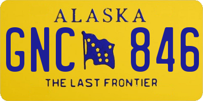 AK license plate GNC846