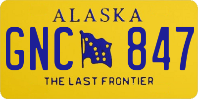 AK license plate GNC847