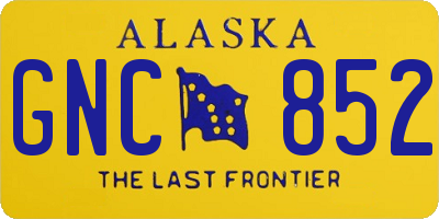 AK license plate GNC852