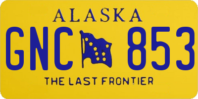 AK license plate GNC853