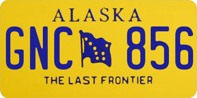 AK license plate GNC856