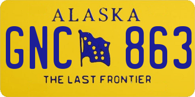 AK license plate GNC863