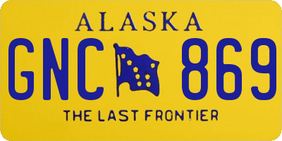 AK license plate GNC869