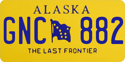 AK license plate GNC882