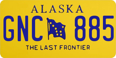 AK license plate GNC885