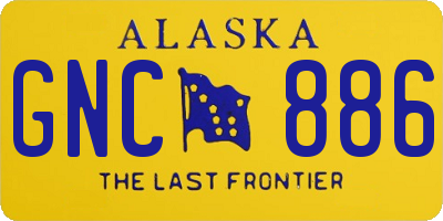 AK license plate GNC886