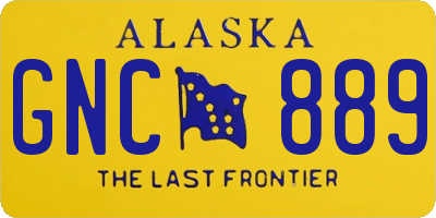 AK license plate GNC889