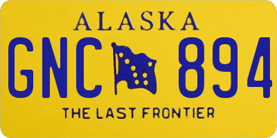 AK license plate GNC894